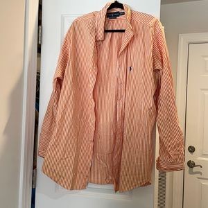 Men’s orange polo long sleeve - 3XL